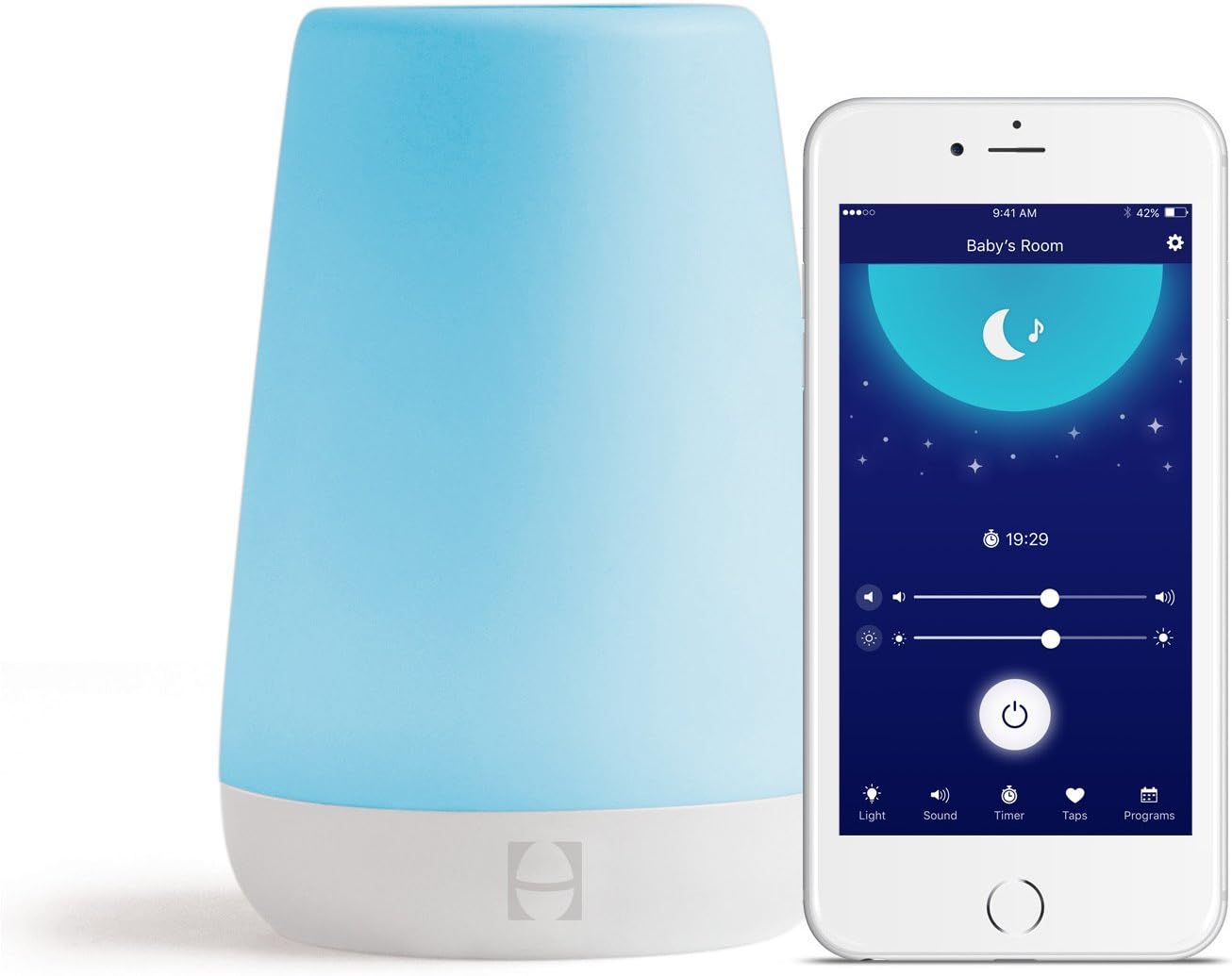 Hatch Rest Baby Sound Machine, Night Light | 2nd Gen | Registry Essential, Sleep Trainer, Routine Builder, Time-to-Rise Alarm Clock, White Noise Soother, Nursery Stories, Toddler Kids Bedroom (Wi-Fi)