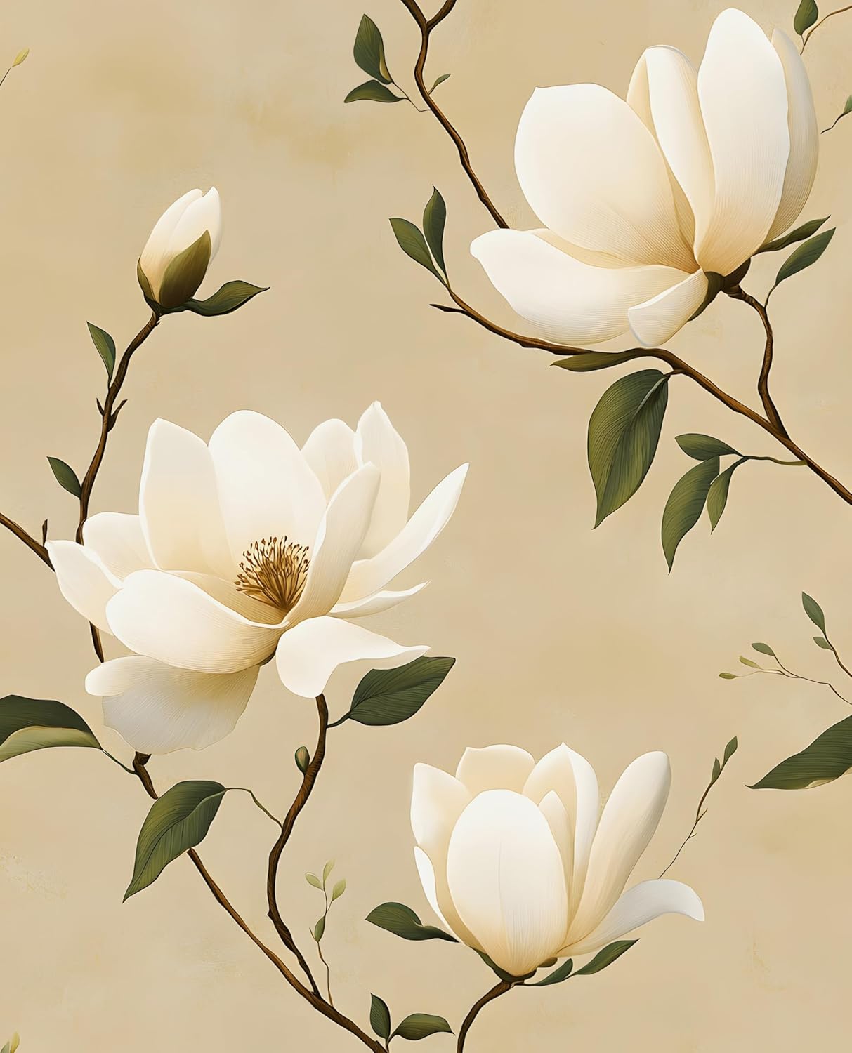 Green Leaf Wallpaper Peel and Stick Bird Wallpaper 17.5" x 393" Vintage Contact Paper Waterproof Self Adhesive Removable Boho Floral Wall Paper for Bedroom Walls Cabinet Locker