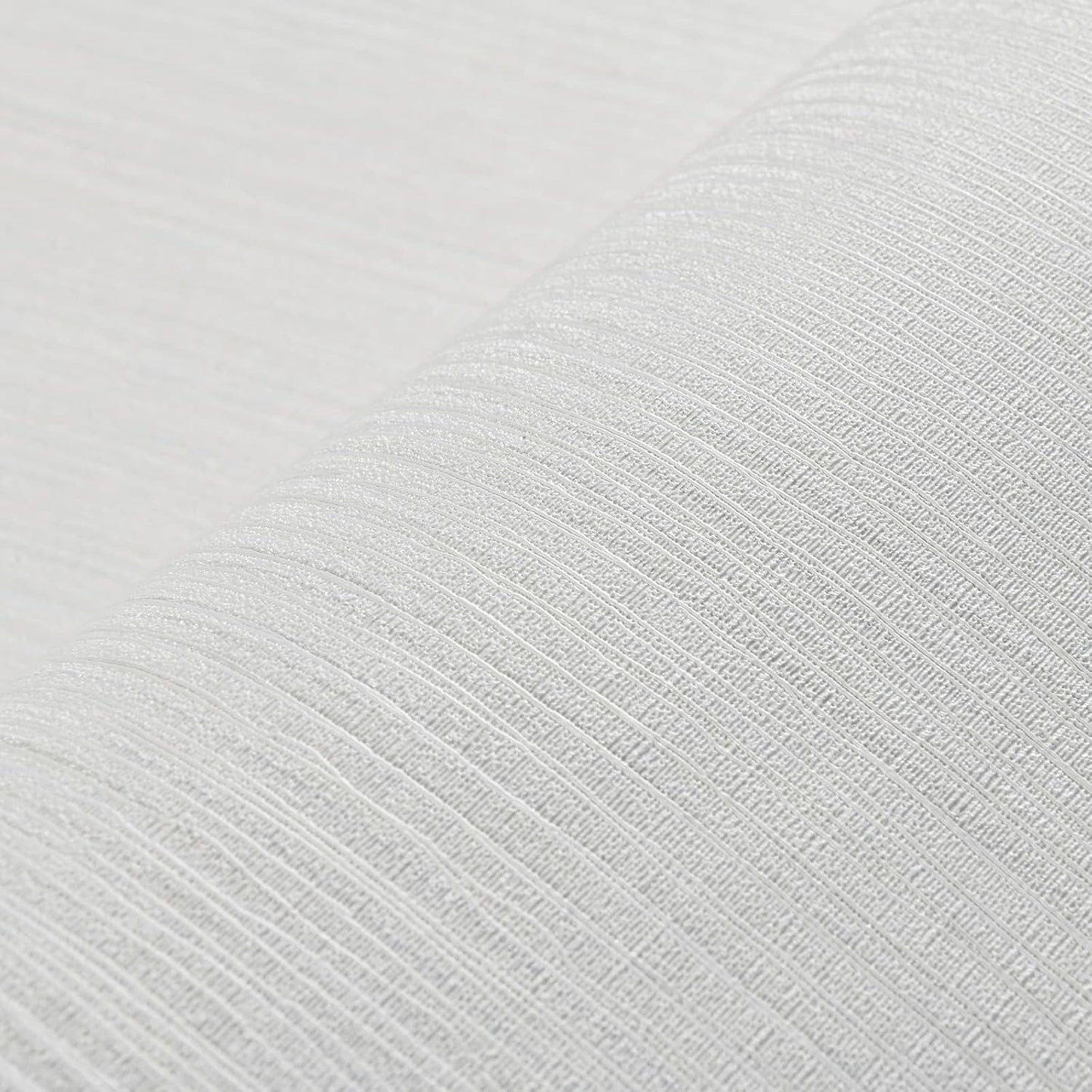 Haimin Grasscloth Textured Wallpaper 24in X 393in Fabric Contact Paper White Wall Paper Linen Peel and Stick Self-Adhesive Thick Vinyl Embossed Film Wallpaper (White)