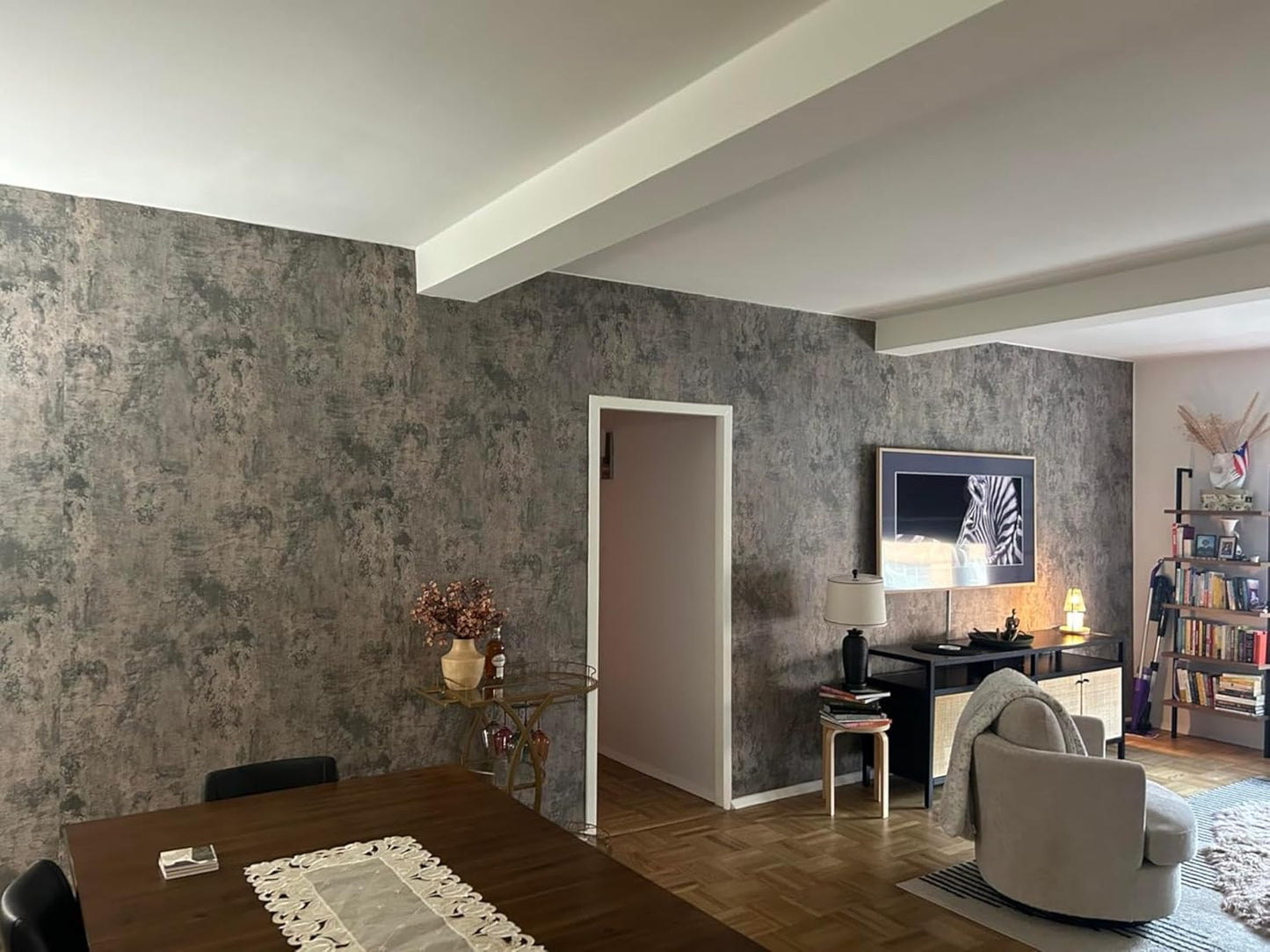 16"×354" Extra Thick Light Grey Concrete Wallpaper Peel and Stick 3D Faux Concrete Cement Contact Paper DIY Industrial Matte Textured Vinyl Wrap Removable Wall Sticker Bedroom Basement Garage