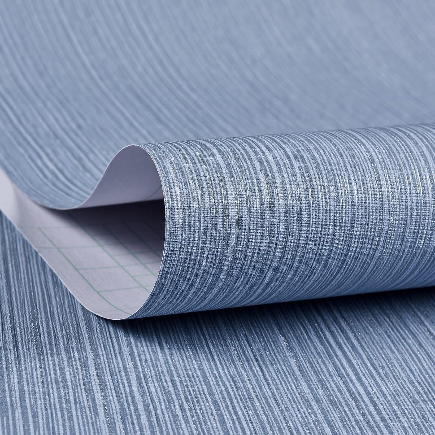 Haimin Grasscloth Textured Wallpaper 24in X 393in Fabric Contact Paper White Wall Paper Linen Peel and Stick Self-Adhesive Thick Vinyl Embossed Film Wallpaper (White)