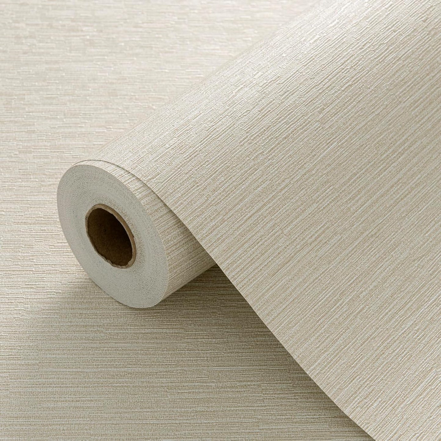 Grasscloth Peel and Stick Wallpaper 20.8"x394" Multi-Cream Thick Fabric Textured Linen Classic Faux Grassweave Neutral Removable Wallpaper Vinyl Film Roll for Home Use