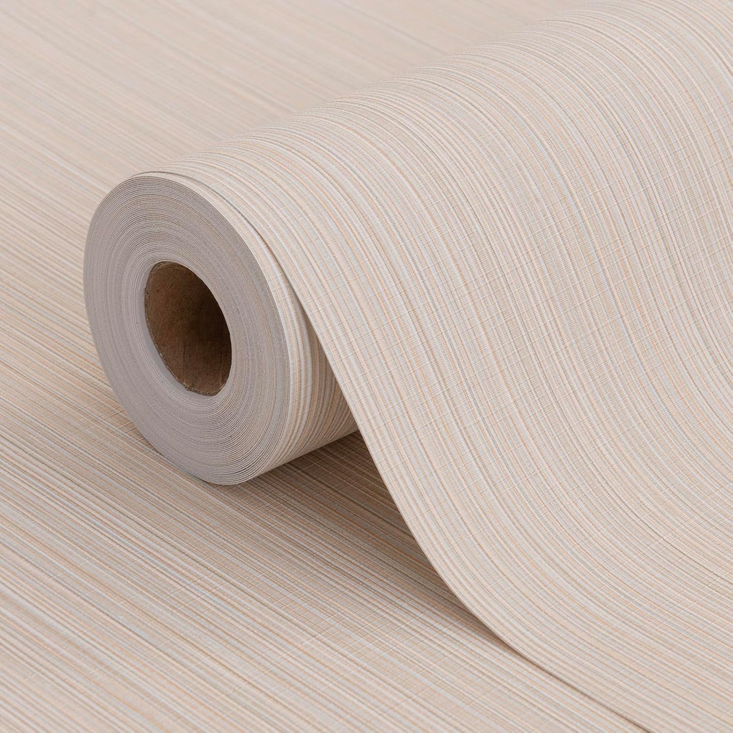 Grasscloth Peel and Stick Wallpaper 20.8"x394" Multi-Cream Thick Fabric Textured Linen Classic Faux Grassweave Neutral Removable Wallpaper Vinyl Film Roll for Home Use